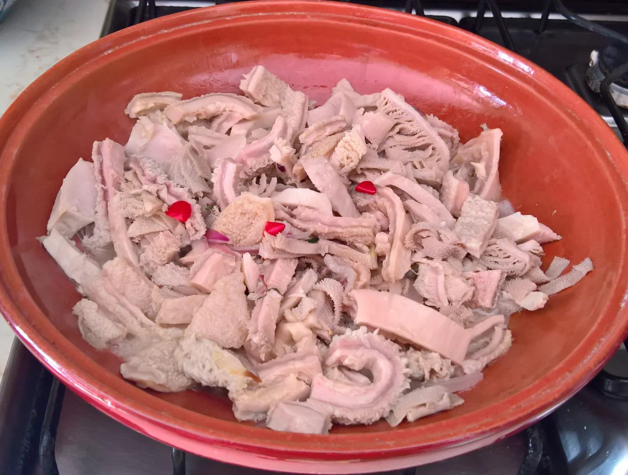 Trippa al pomodoro in Tajine